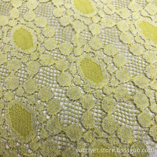 Lace Knitting Fabric (Yellow)